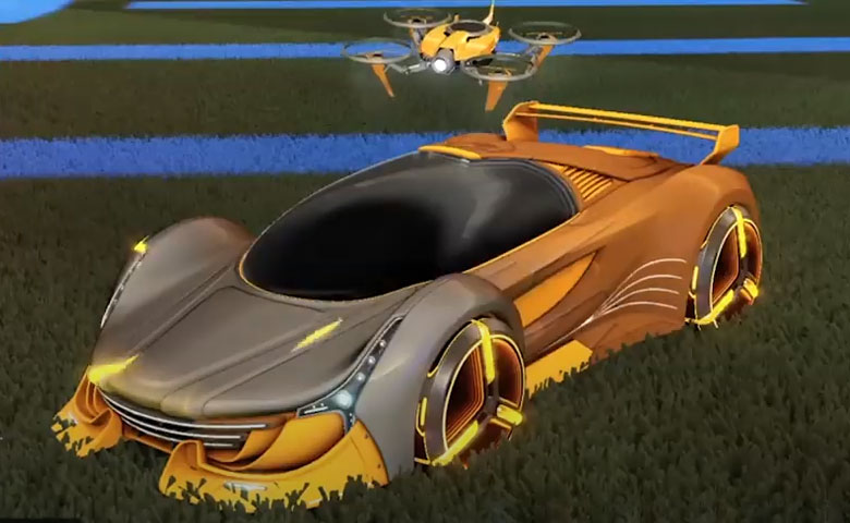 Rocket league Nimbus Orange design with Zowie,Mainframe,Drone III