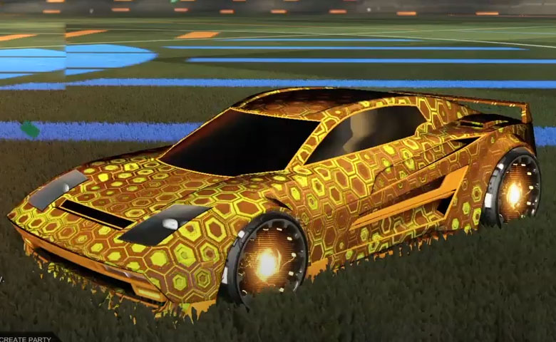 Rocket league Diestro Orange design with Reactor,Hexed