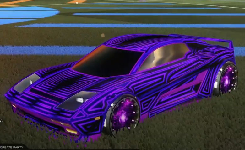 Rocket league Diestro Purple design with Reactor,Labyrinth