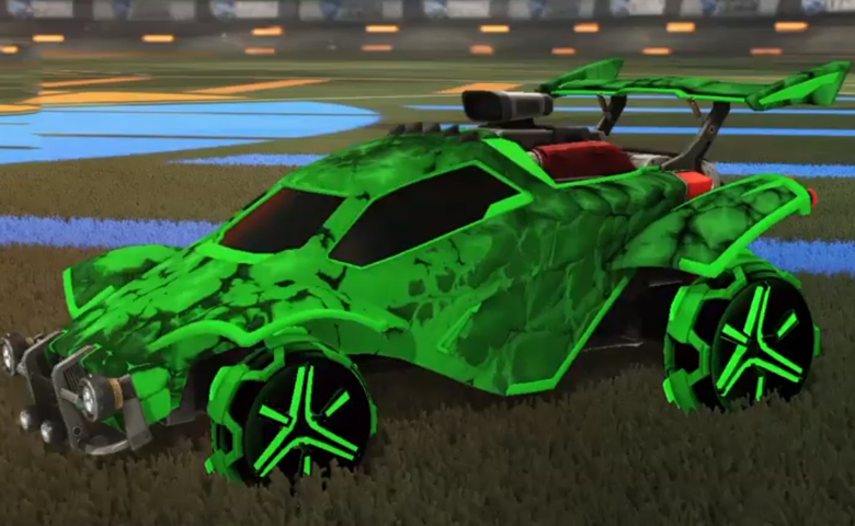 Rocket league Octane Forest Green design with Metalwork,Chameleon