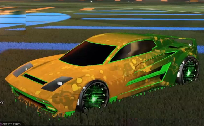 Rocket league Diestro Forest Green design with Reactor,Bubbly