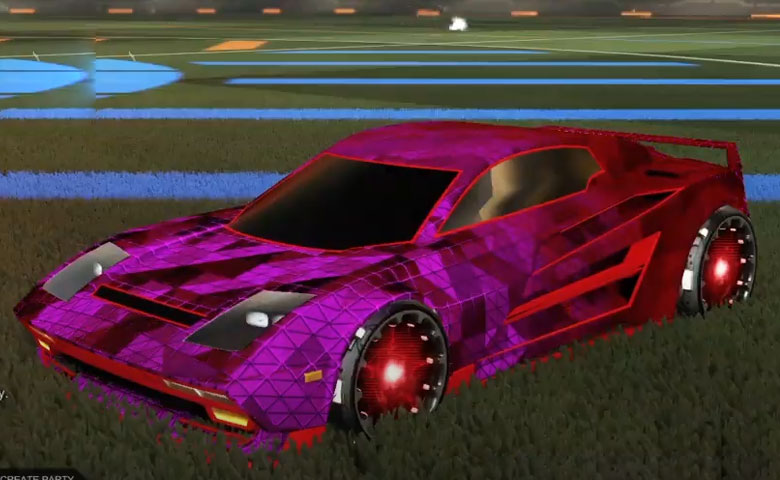 Rocket league Diestro Crimson design with Reactor,Trigon