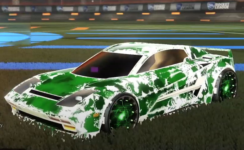 Rocket league Diestro Titanium White design with Reactor,Fire God