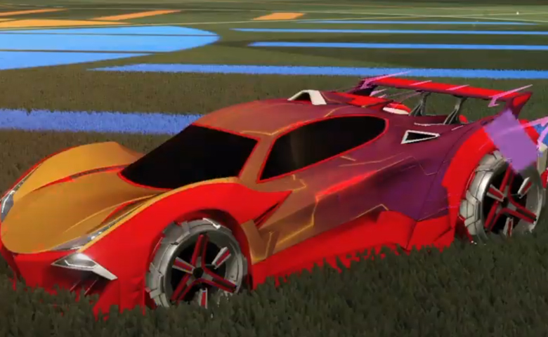 Rocket league Guardian GXT Crimson design with Metalwork,Mainframe