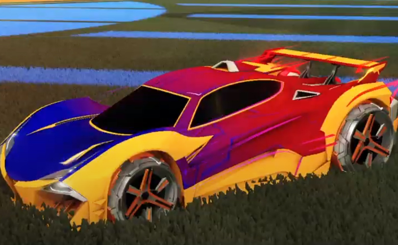 Rocket league Guardian GXT Orange design with Metalwork,Mainframe