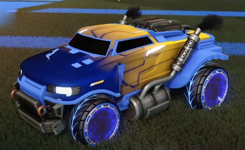 Rocket league Road Hog Cobalt design with Pyrrhos,Mainframe