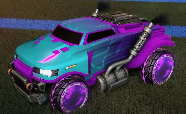 Rocket league Road Hog Purple design with Pyrrhos,Mainframe