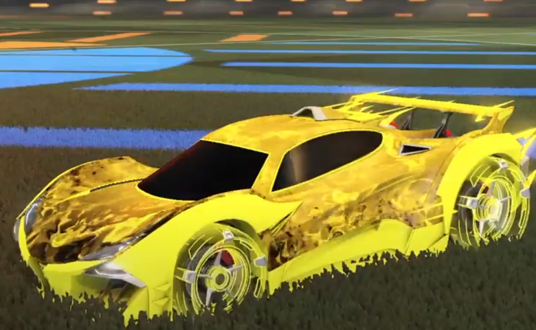 Rocket league Guardian GXT Saffron design with Galvan,Dissolver