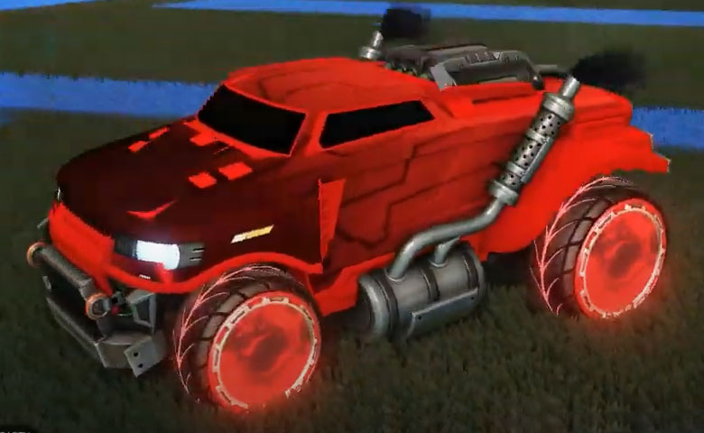 Rocket league Road Hog Crimson design with Pyrrhos,Mainframe