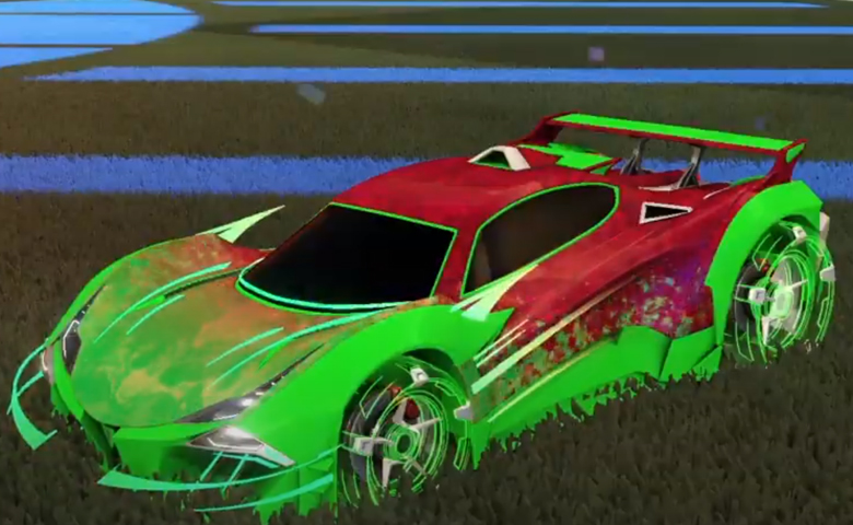 Rocket league Guardian GXT Forest Green design with Galvan,Dissolver