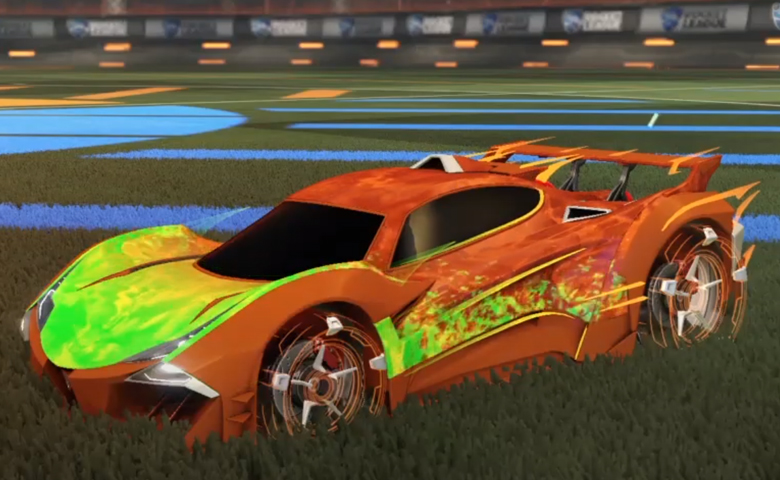 Rocket league Guardian GXT Burnt Sienna design with Galvan,Dissolver