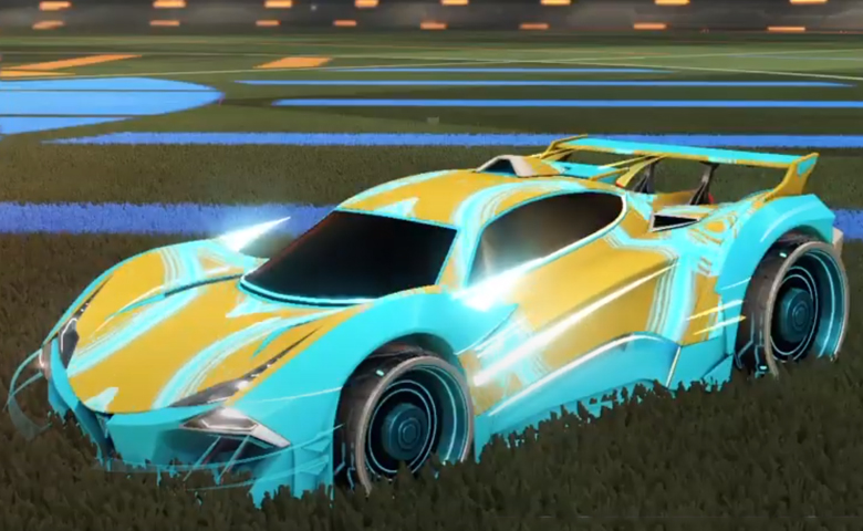Rocket league Guardian GXT Sky Blue design with Visionary,Percussion