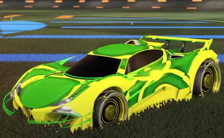 Rocket league Guardian GXT Saffron design with Visionary,Percussion