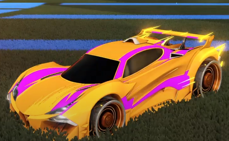 Rocket league Guardian GXT Orange design with Visionary,Mainliner