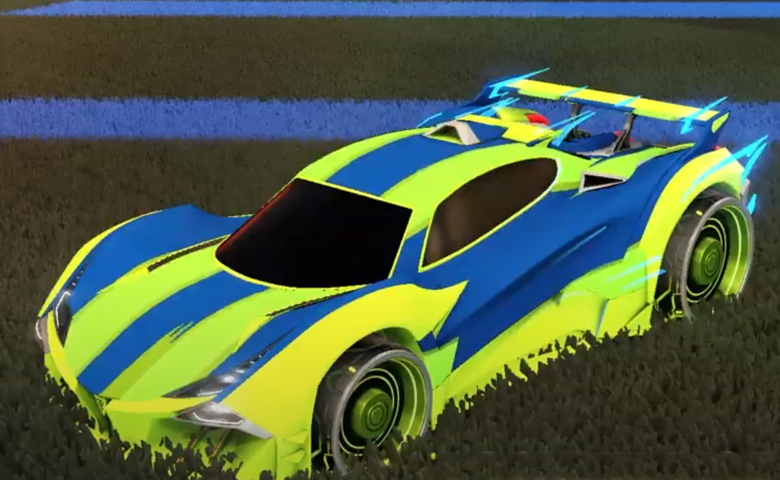 Rocket league Guardian GXT Lime design with Visionary,Mainliner