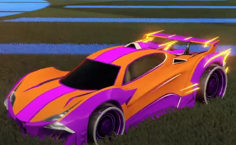 Rocket league Guardian GXT Purple design with Visionary,Mainliner