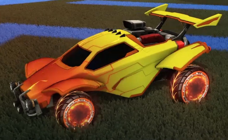 Rocket league Octane Burnt Sienna design with Pyrrhos,Mainframe