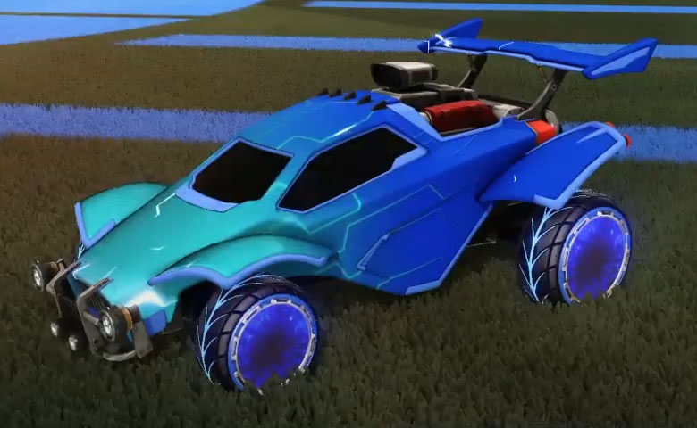 Rocket league Octane Cobalt design with Pyrrhos,Mainframe