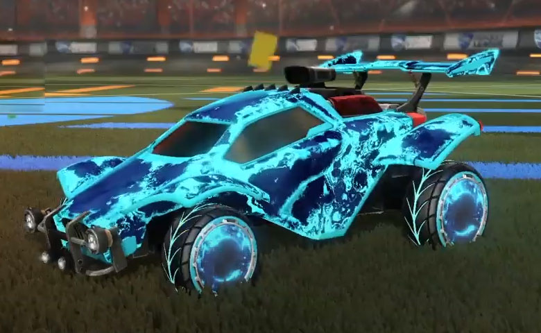 Rocket league Octane Sky Blue design with Pyrrhos,Fire God