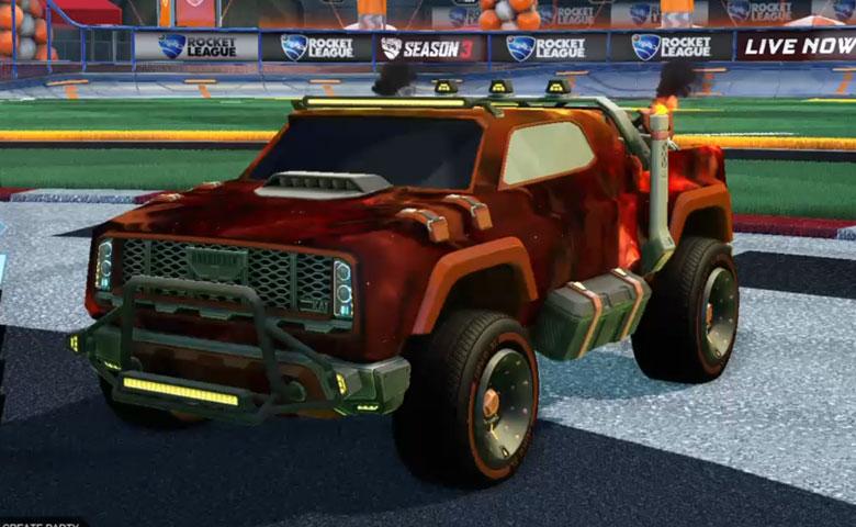 Rocket league Harbinger GXT Burnt Sienna design with Joko XL,Interstellar