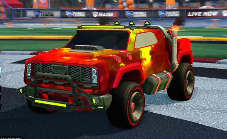 Rocket league Harbinger GXT Crimson design with Joko XL,Interstellar