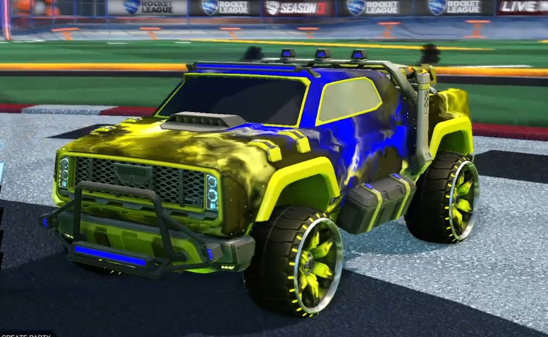 Rocket league Harbinger GXT Saffron design with Maxle-PA,Interstellar