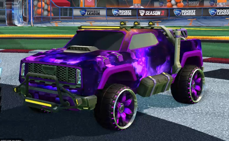 Rocket league Harbinger GXT Purple design with Maxle-PA,Interstellar