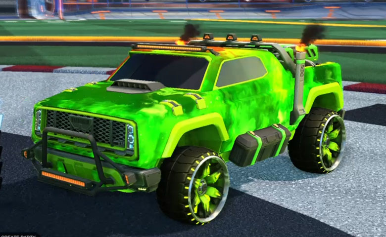 Rocket league Harbinger GXT Lime design with Maxle-PA,Interstellar