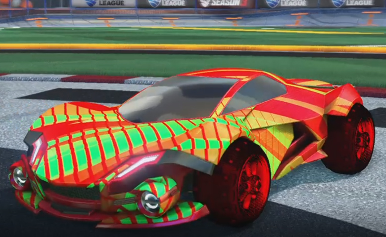 Rocket league Werewolf Crimson design with Traction:Hatch,20XX