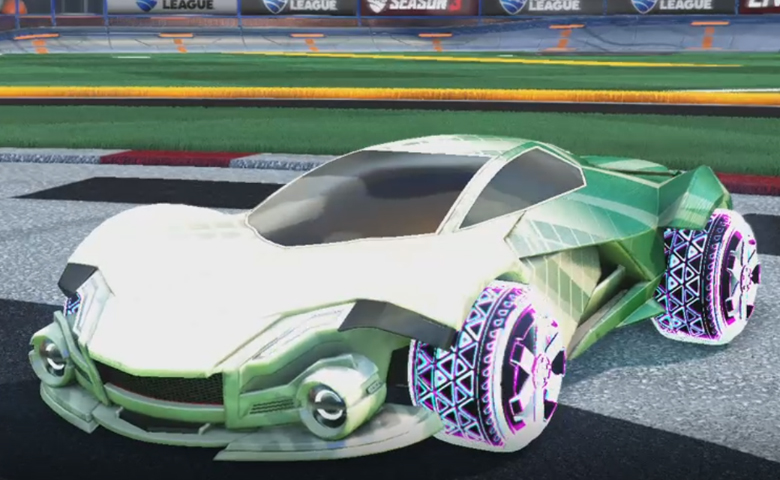 Rocket league Werewolf Titanium White design with Traction:Hatch,20XX