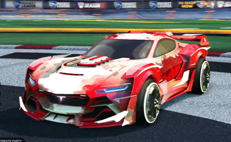 Rocket league Tyranno GXT Crimson design with Zadeh S3,Smokescreen