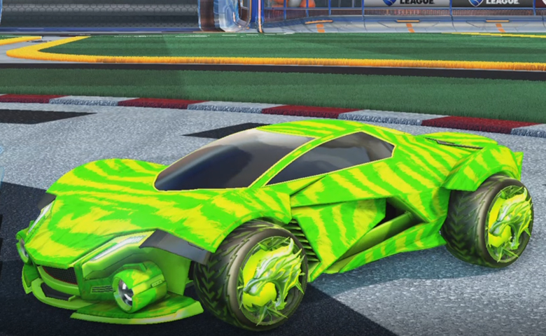 Rocket league Werewolf Lime design with Dire Wolf,Tora