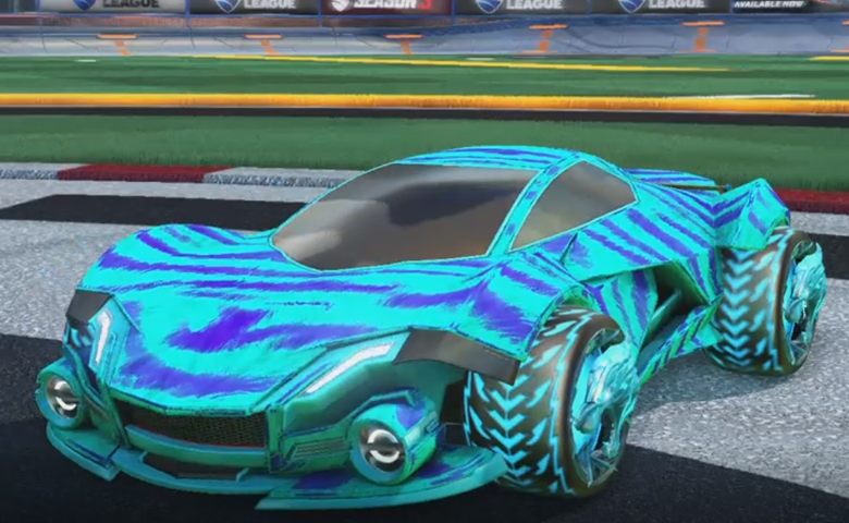 Rocket league Werewolf Sky Blue design with Dire Wolf,Tora