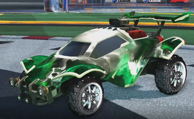 Rocket league Octane Titanium White design with Traction: Hatch,Interstellar