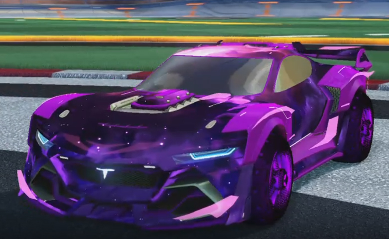 Rocket league Tyranno GXT Purple design with Traction: Hatch,Interstellar