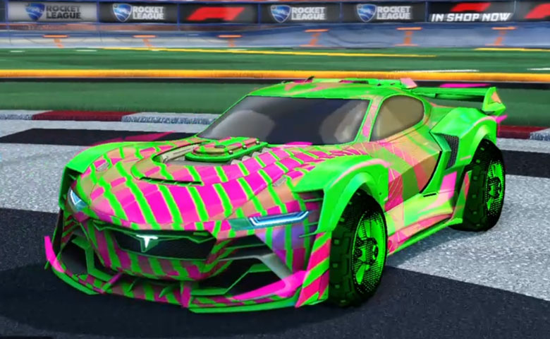 Rocket league Tyranno GXT Forest Green design with Traction: Hatch,20XX