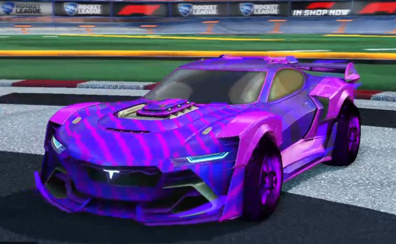 Rocket league Tyranno GXT Purple design with Traction: Hatch,20XX