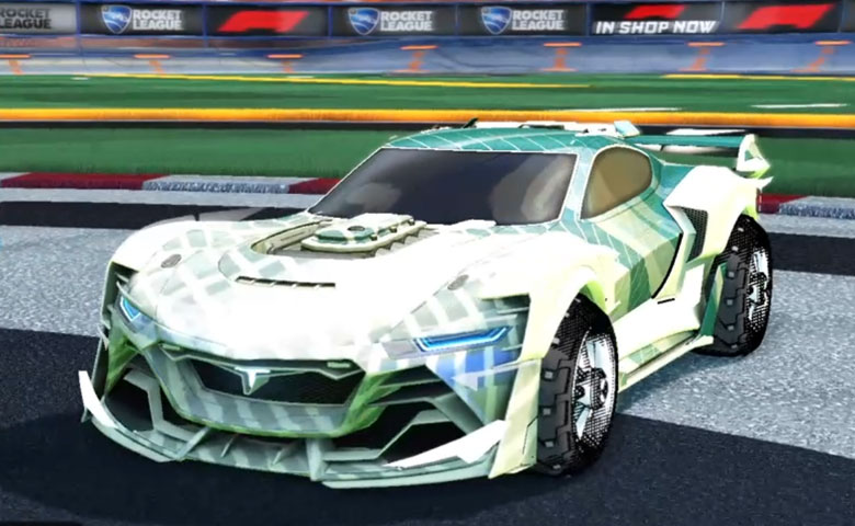 Rocket league Tyranno GXT Titanium White design with Traction: Hatch,20XX