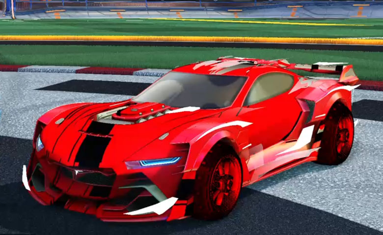 Rocket league Tyranno GXT Crimson design with Traction: Hatch,Exalter