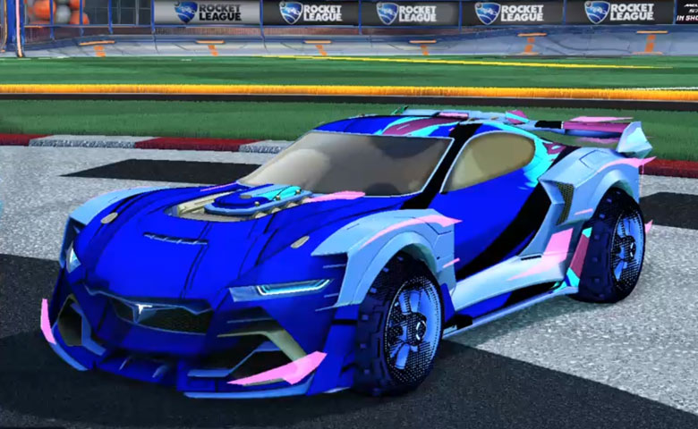 Rocket league Tyranno GXT Cobalt design with Traction: Hatch,Exalter