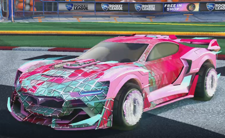 Rocket league Tyranno GXT Pink design with Equalizer,Trigon