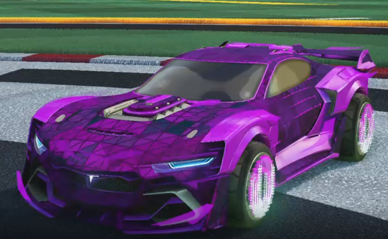 Rocket league Tyranno GXT Purple design with Equalizer,Trigon