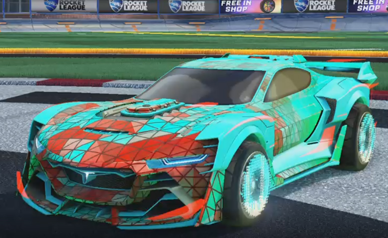 Rocket league Tyranno GXT Sky Blue design with Equalizer,Trigon