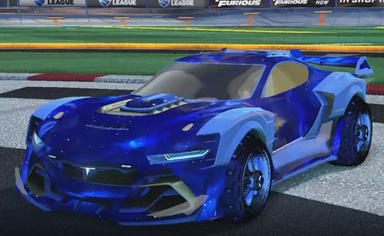 Rocket league Tyranno GXT Cobalt design with Traction:Hatch,Interstellar