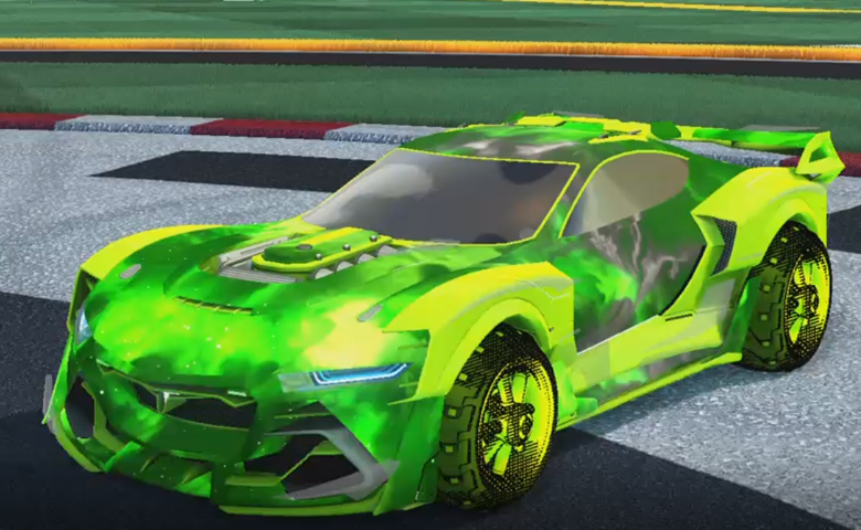Rocket league Tyranno GXT Lime design with Traction:Hatch,Interstellar