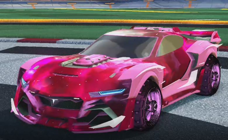 Rocket league Tyranno GXT Pink design with Traction:Hatch,Interstellar