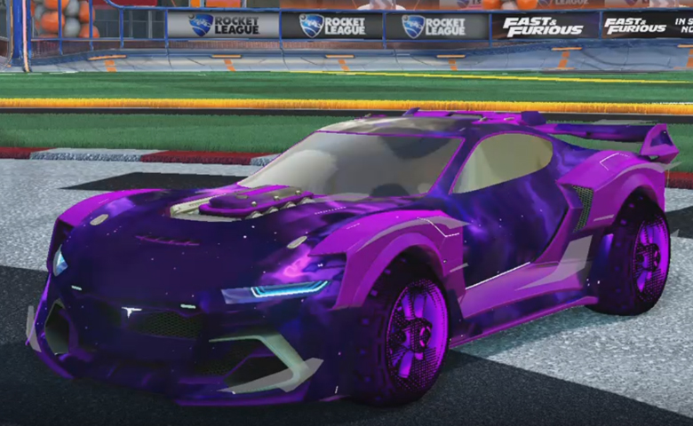 Rocket league Tyranno GXT Purple design with Traction:Hatch,Interstellar