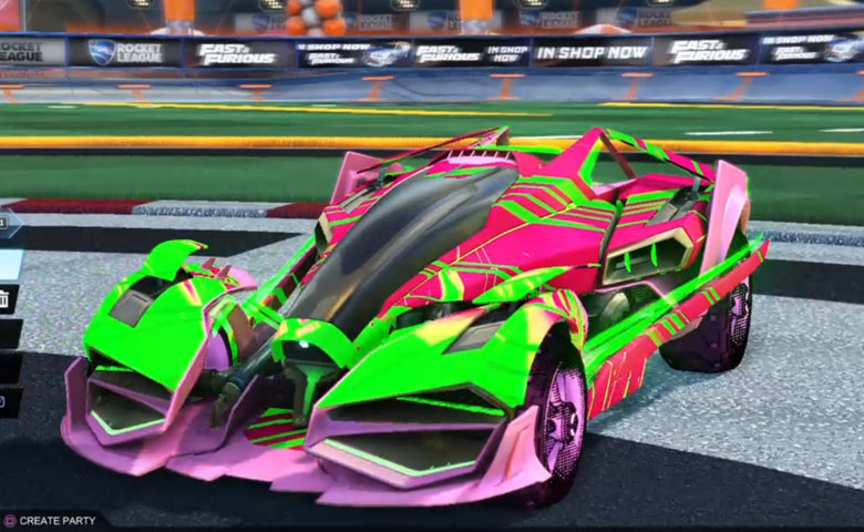 Rocket league Artemis GXT Pink design with Traction: Hatch,Slipstream