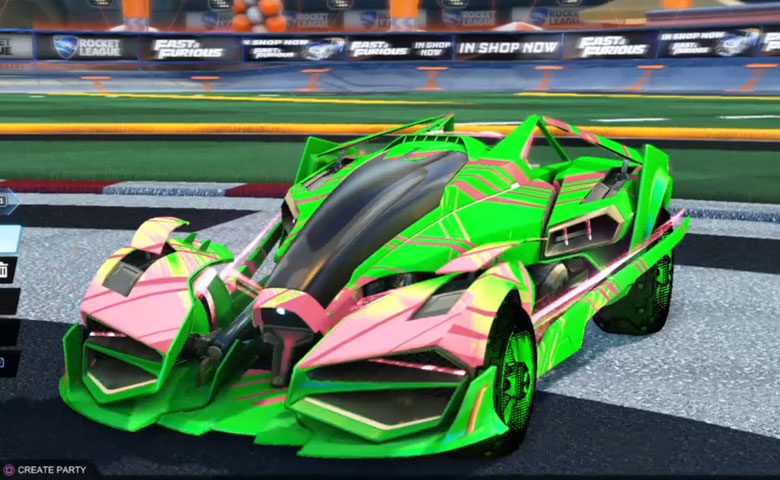 Rocket league Artemis GXT Forest Green design with Traction: Hatch,Slipstream