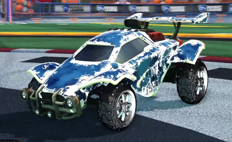 Rocket league Octane Titanium White design with Traction: Hatch,Fire God